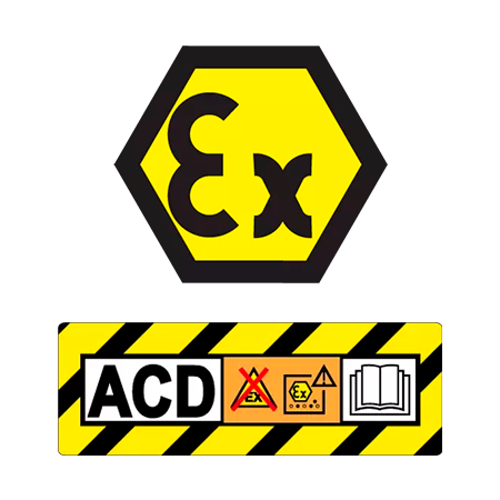 Símbolos con certificación en ATEX